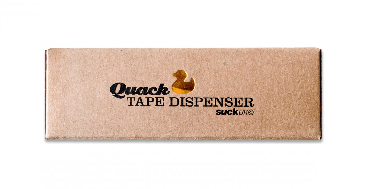 Quack Tape Dispenser Hear the quack when you unwind the tape.