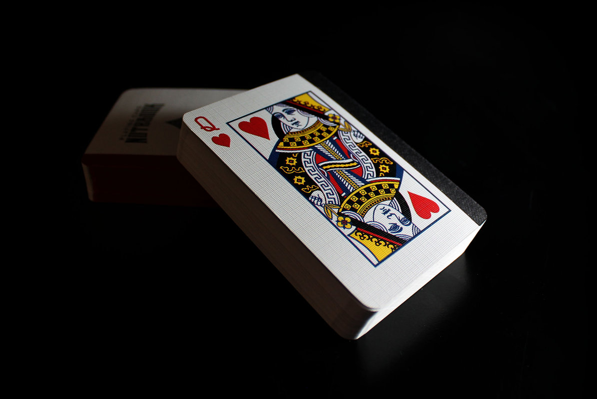 Playing Card Notebook A deck of cards bound into a notebook.