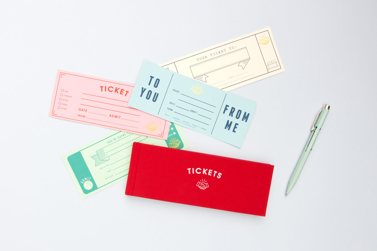 Blank Ticket Book Give great tickets.