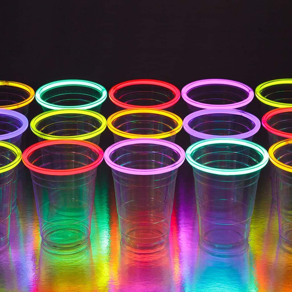 Glowing Rim Party Cups Suckstobebroke