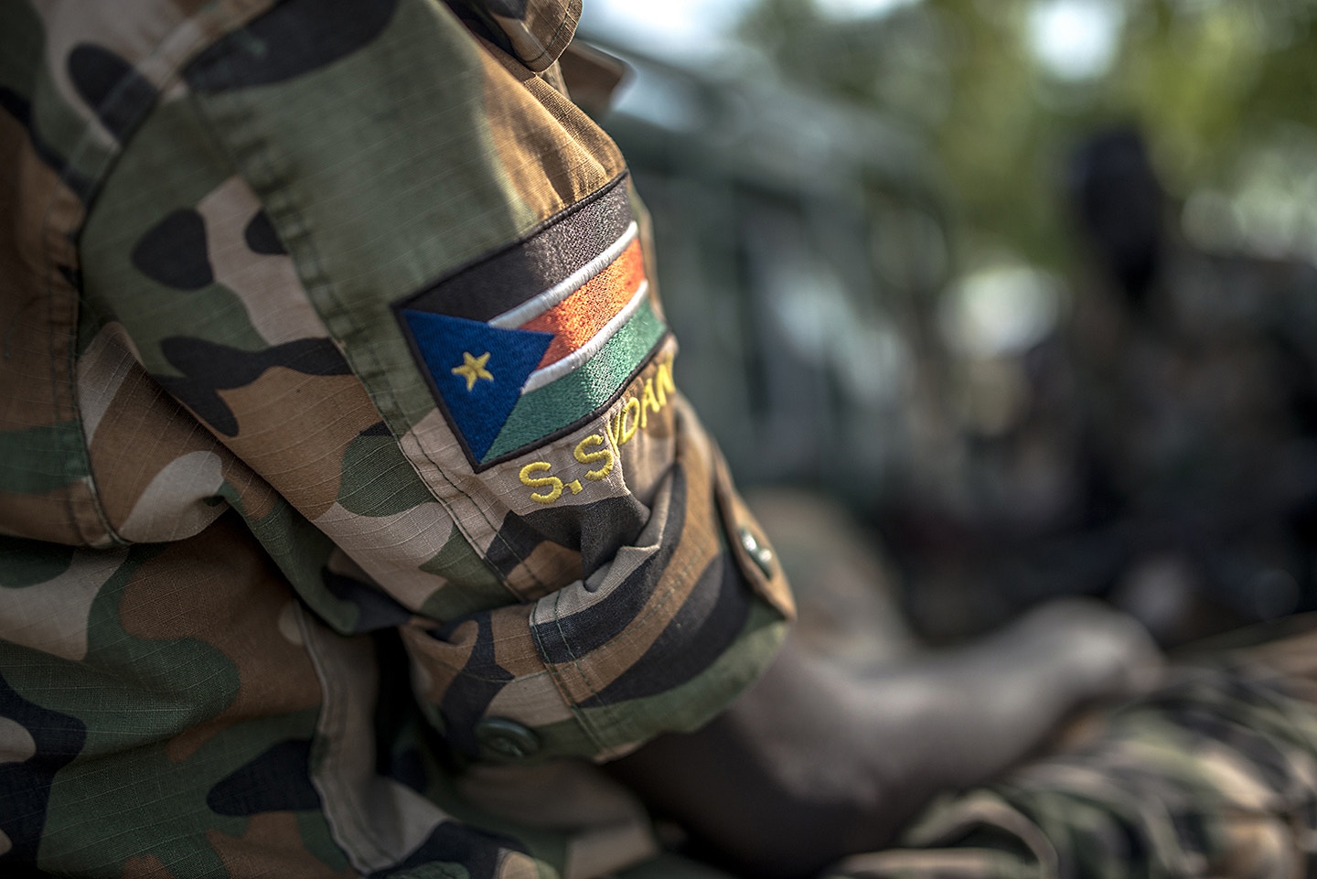 A South Sudanese soldier seen at unidentified area [Photo by unknown]