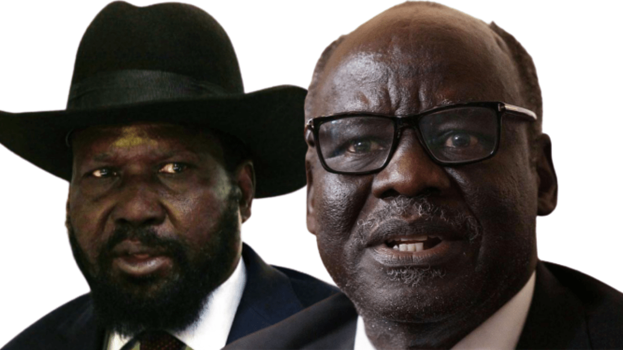 South Sudan prominent opposition leader Dr. Lam Akol Ajawin (left) and President Salva Kiir Mayardit [Photo designed by Sudans Post]