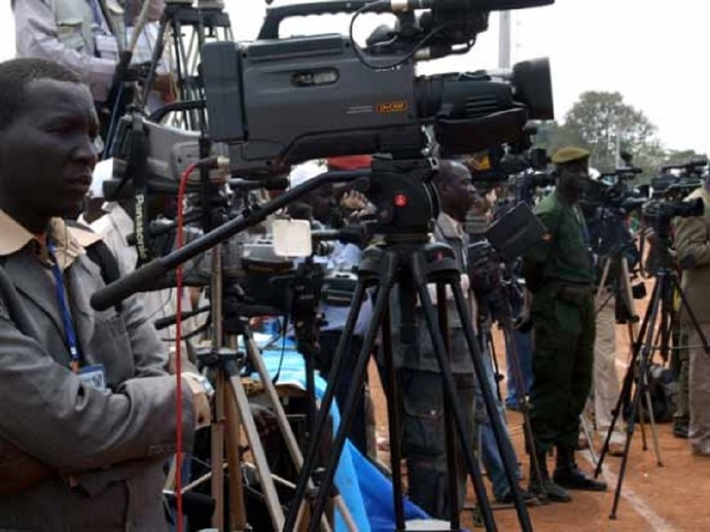 South Sudan journalists covering an even in the defunct Yei River state in 2016 [Photo via Facebook]