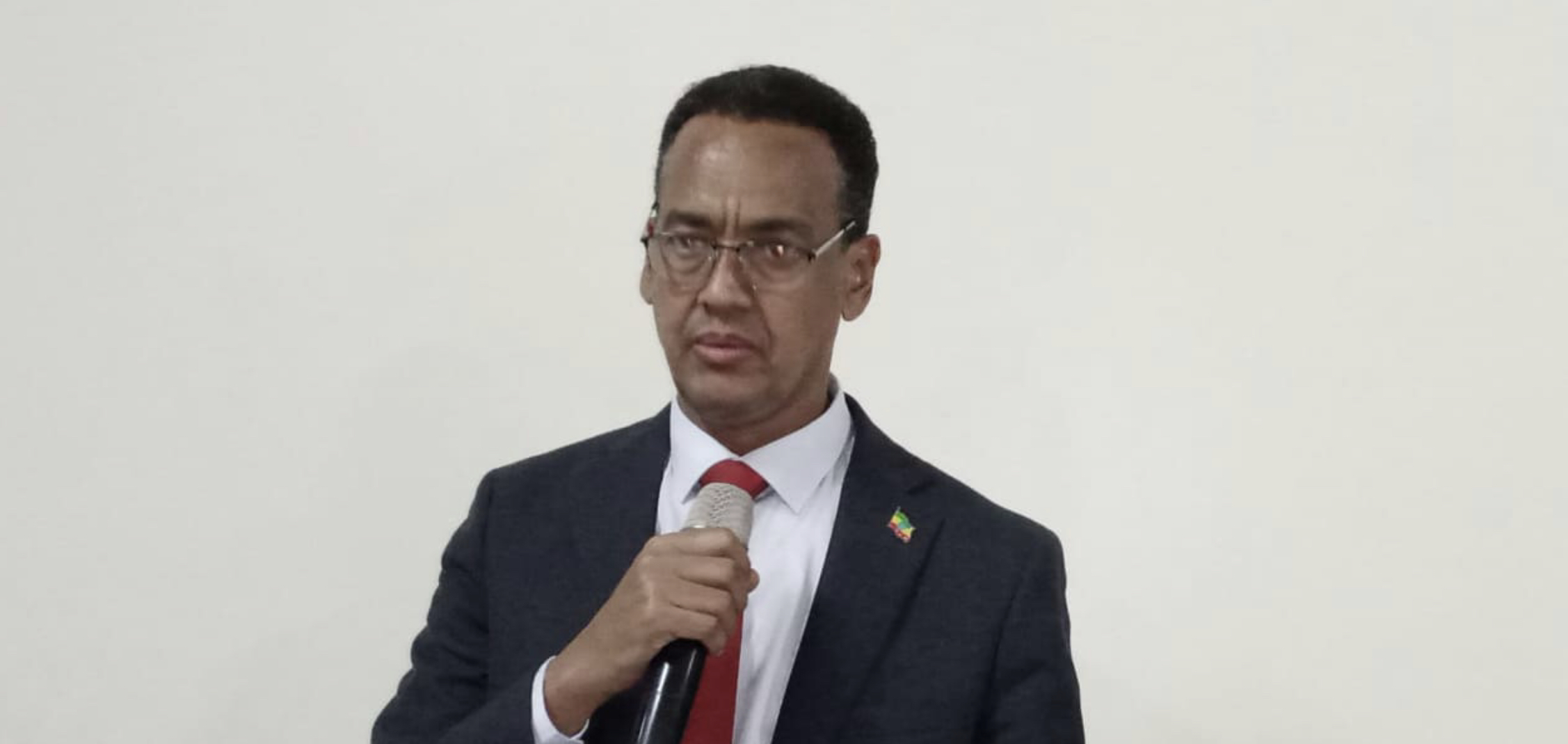 Ethiopian Ambassador to South Sudan, Nebil Mehdi, addressed journalists at Palm Africa Hotel in Juba on Wednesday 22th December 2021 [Photo by Awan Achiek/Sudans Post]