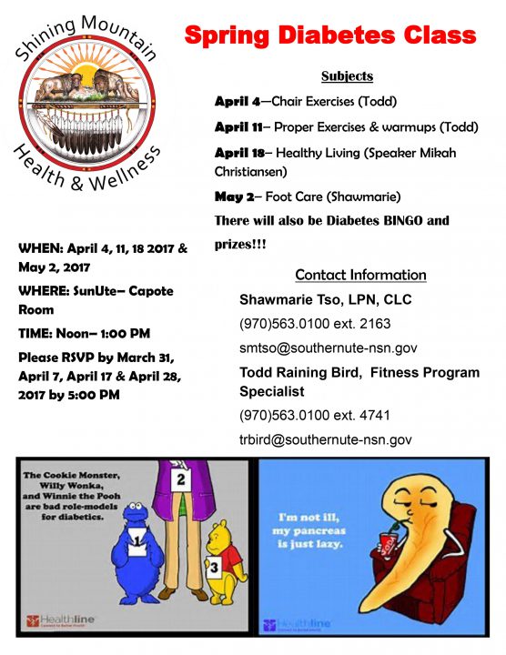 Uta Class Schedule Spring 2024 The Southern Ute Drum Spring Diabetes Class