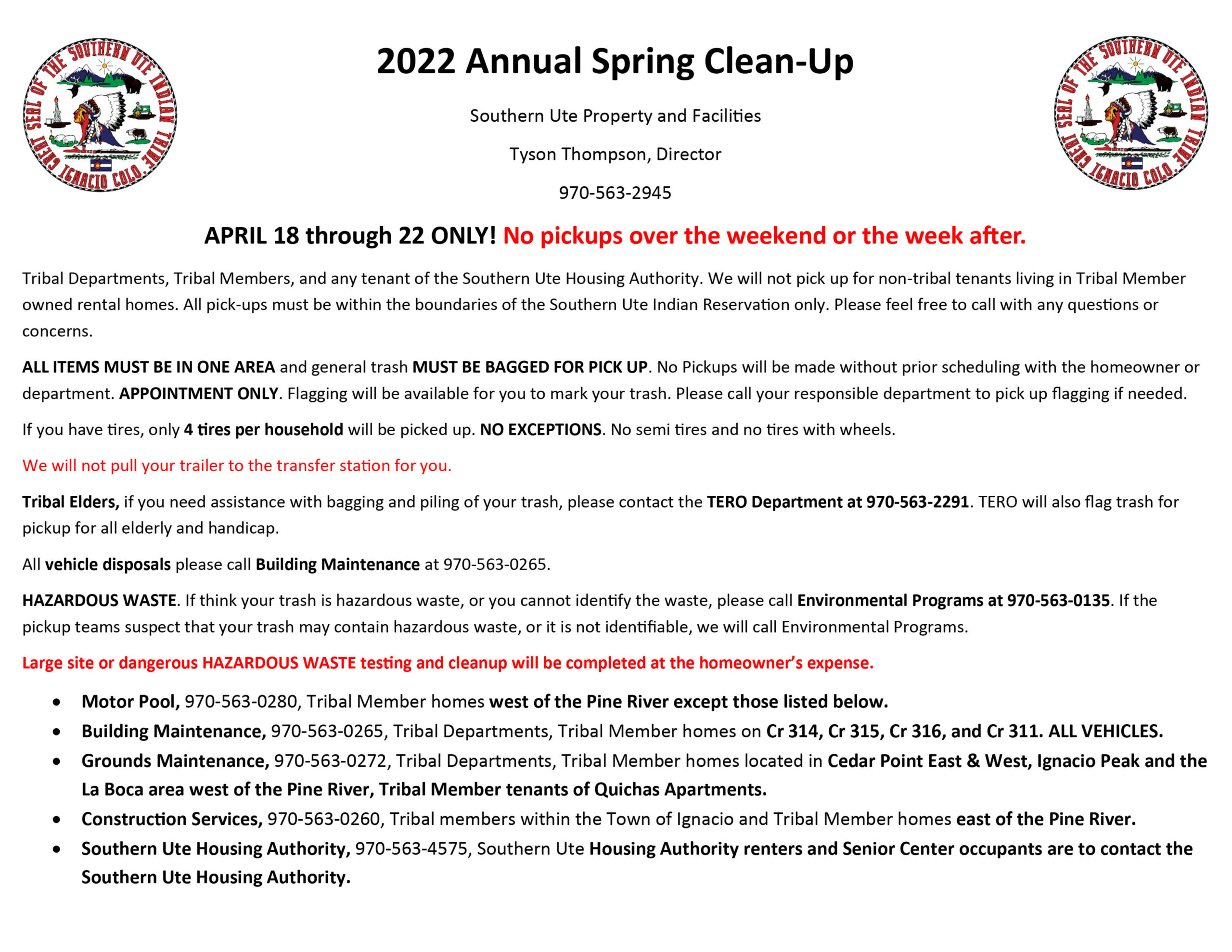 Southern Ute Spring Clean Up 2022 The Southern Ute Drum
