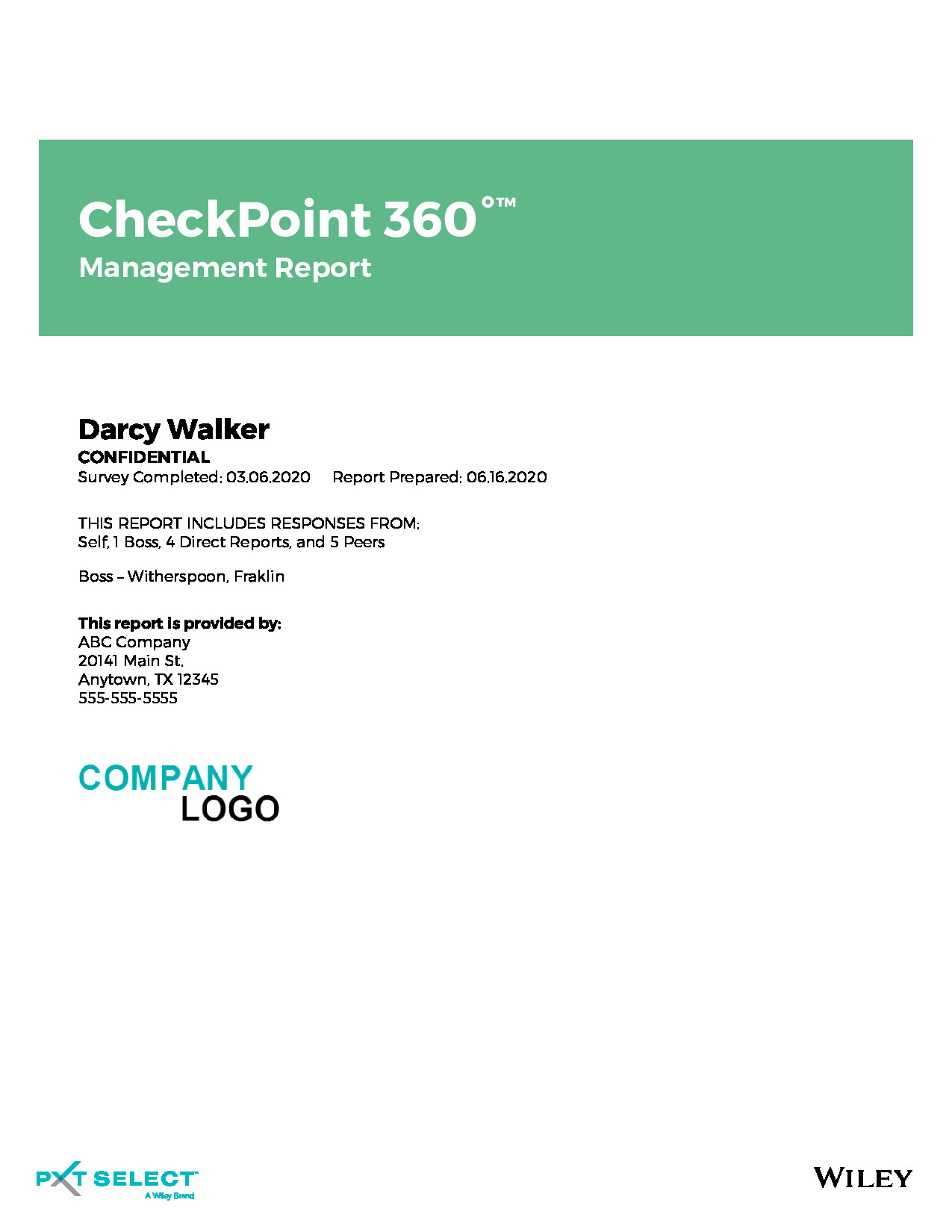 CheckPoint 360°™ Management Report Operations Service Systems