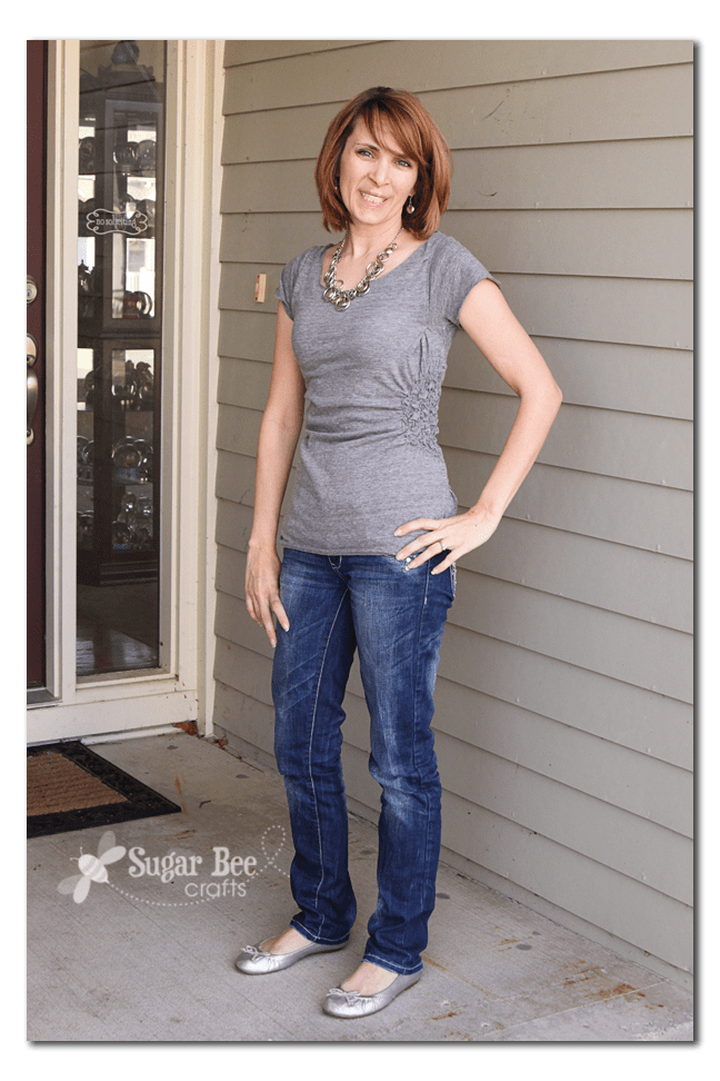 How to Gather Sides of a T Shirt Men's Shirt Refashion