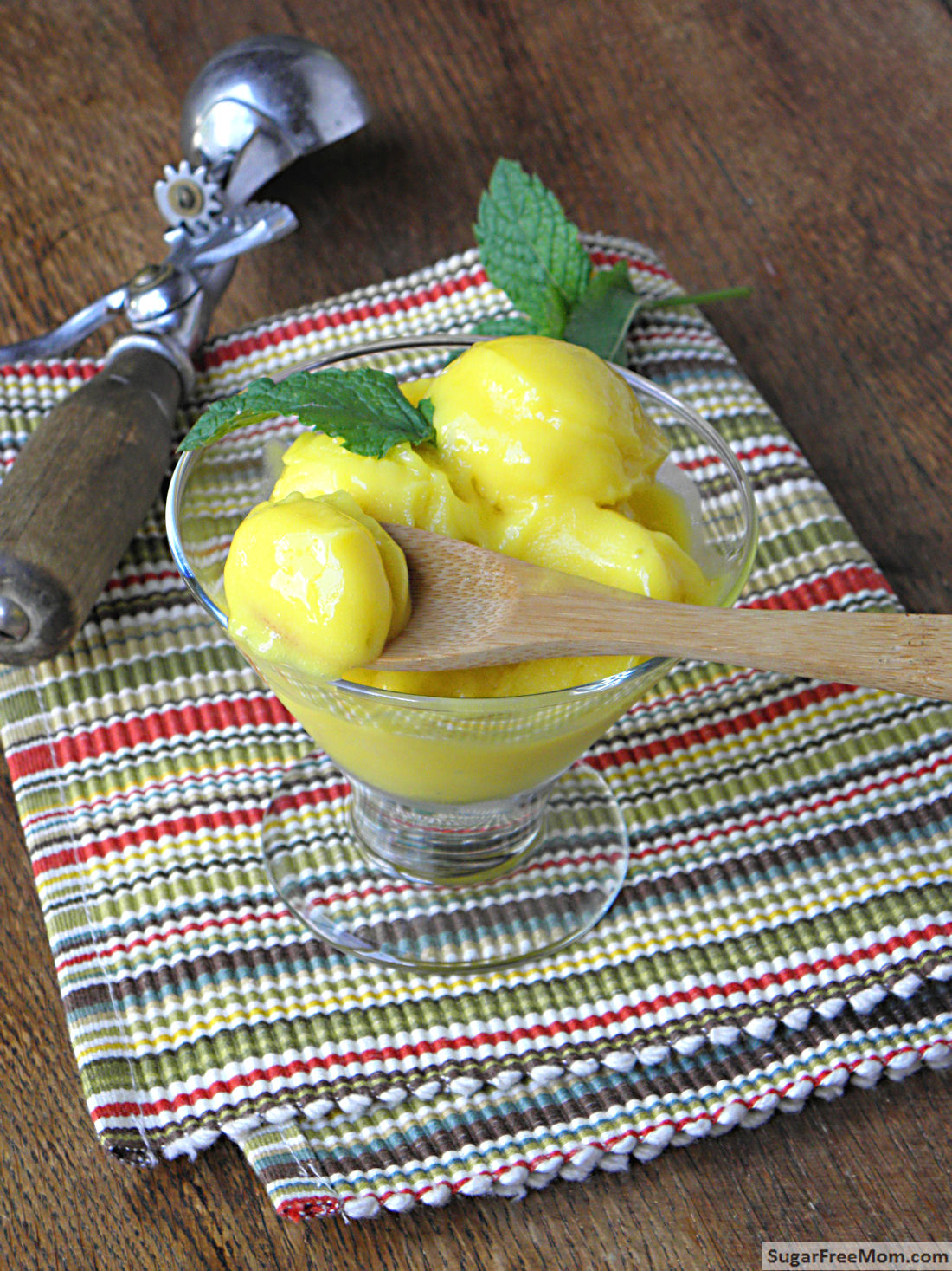 Dairy Free Mango Sorbet {No Sugar Added}