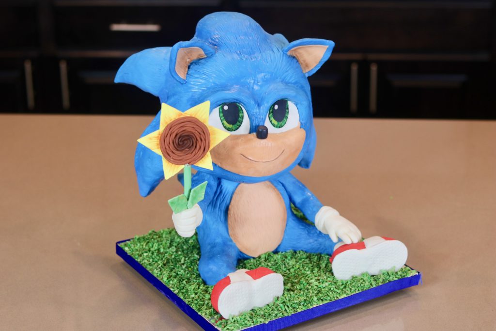 Baby Sonic the Hedgehog Cake