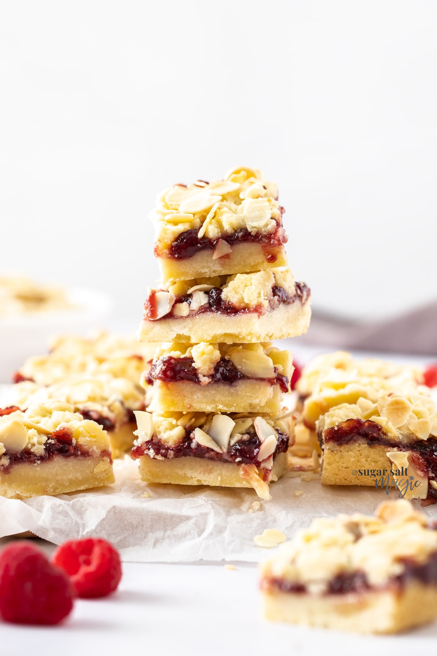 Raspberry Shortbread Bars Easy and portable Sugar Salt Magic