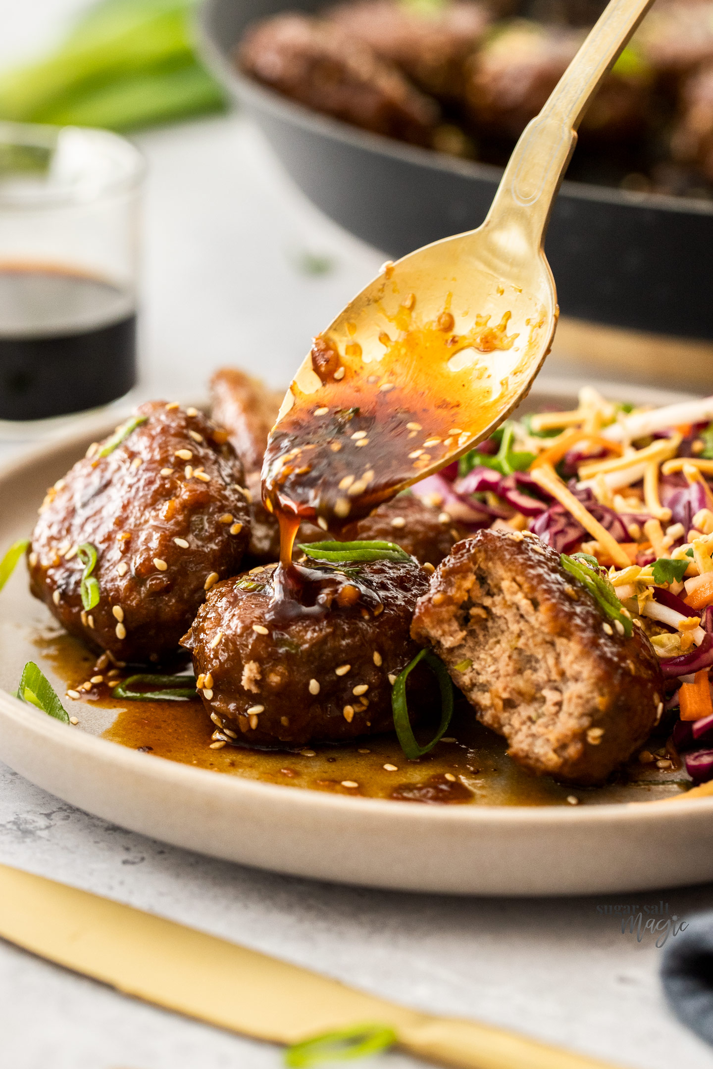 Sticky Sesame Turkey Rissoles Sugar Salt Magic