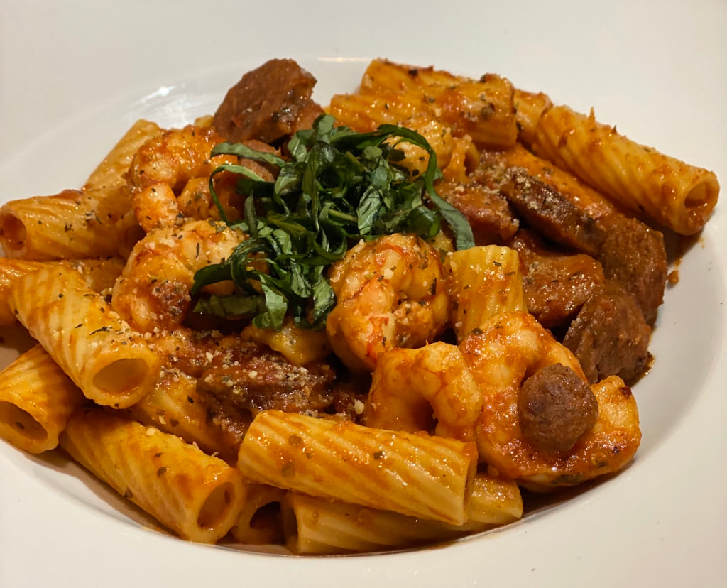 Sausge and Shrimp Rigatoni SULLI’S KITCHEN