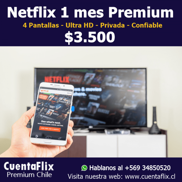 Cuenta Netflix Premium 1 mes 3.500 Cuentas Premium en