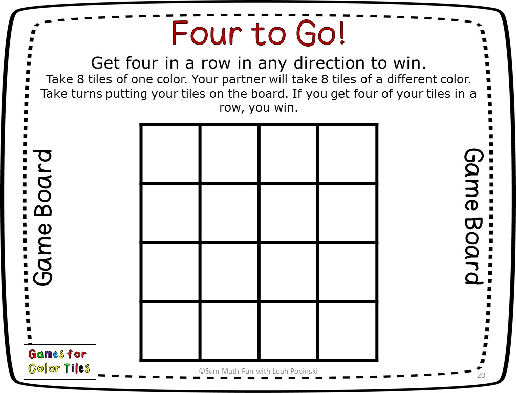 PatternsAdditionProblem Solving Using Colored Tiles Sum Math Fun