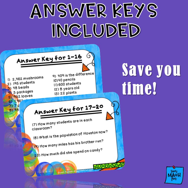 Word Problems Multiple Operations and Differentiated - Sum Math Fun