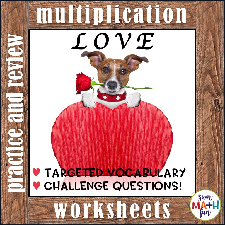 Valentine Multiplication Worksheets - Sum Math Fun