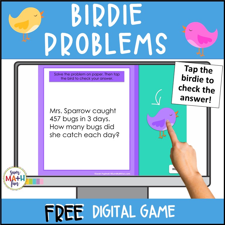 Birdie Problems Digital Multiplication and Division Word Problems