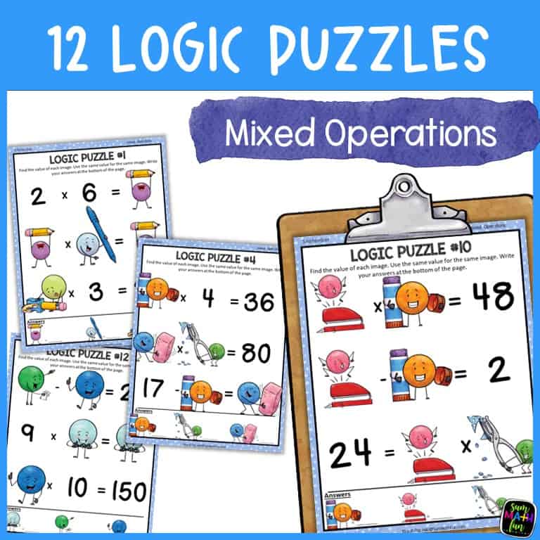 Boost Problem-Solving with 4th Grade Logic Puzzle - No Prep