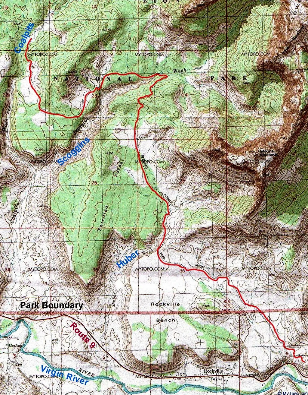 Map of Chinle Trail Photos, Diagrams & Topos SummitPost