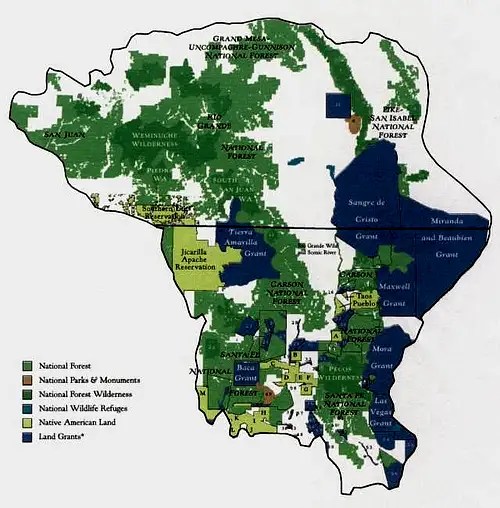 Map of the Land Grants,... Photos, Diagrams & Topos SummitPost