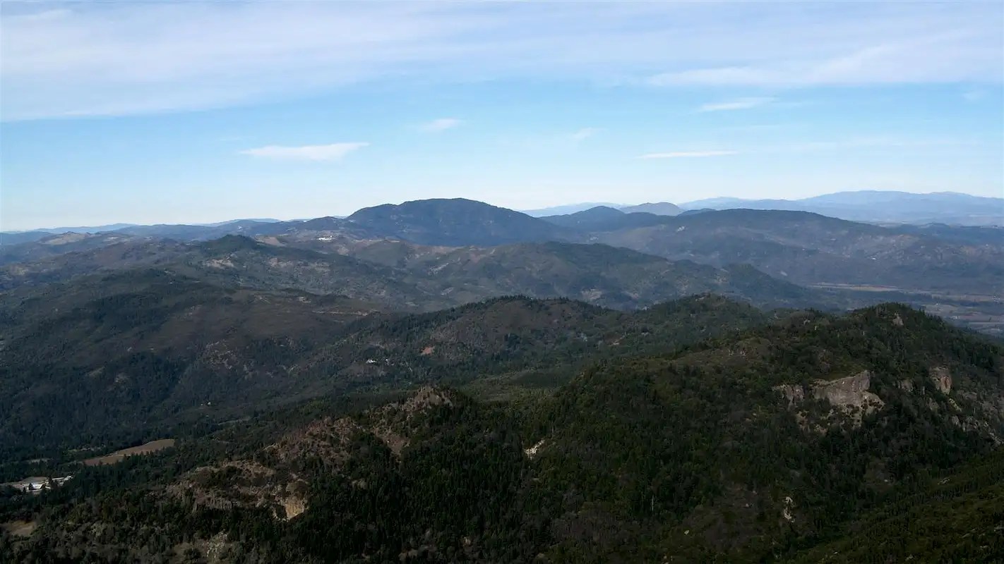 Cobb Mountain from the Mt. St. Helena North peak summit Photos