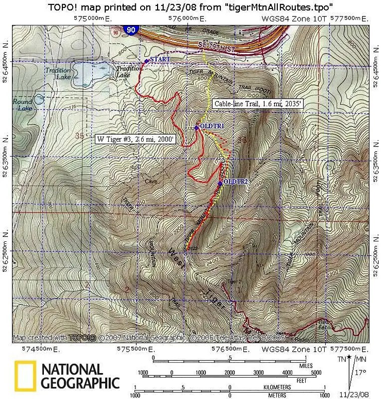 Tiger Mountain Trail Map West Tiger 3 Trails Photos, Diagrams & Topos SummitPost