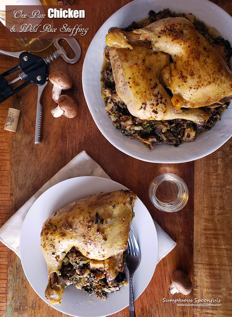 OnePan Chicken & Wild Rice Stuffing Sumptuous Spoonfuls