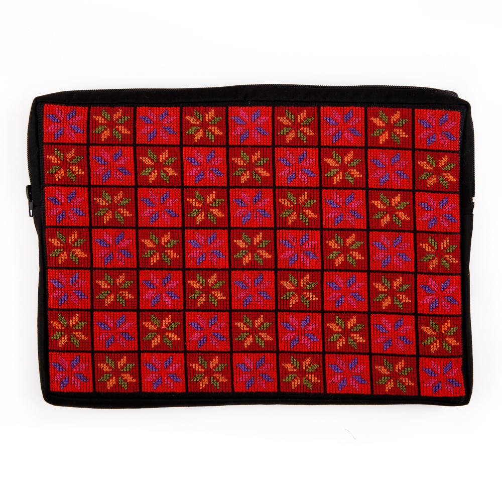 Embroidered Laptop Case Red Embroidered Laptop & Kindle Cases