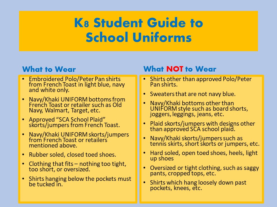 Dress Code Sunlight Christian Academy