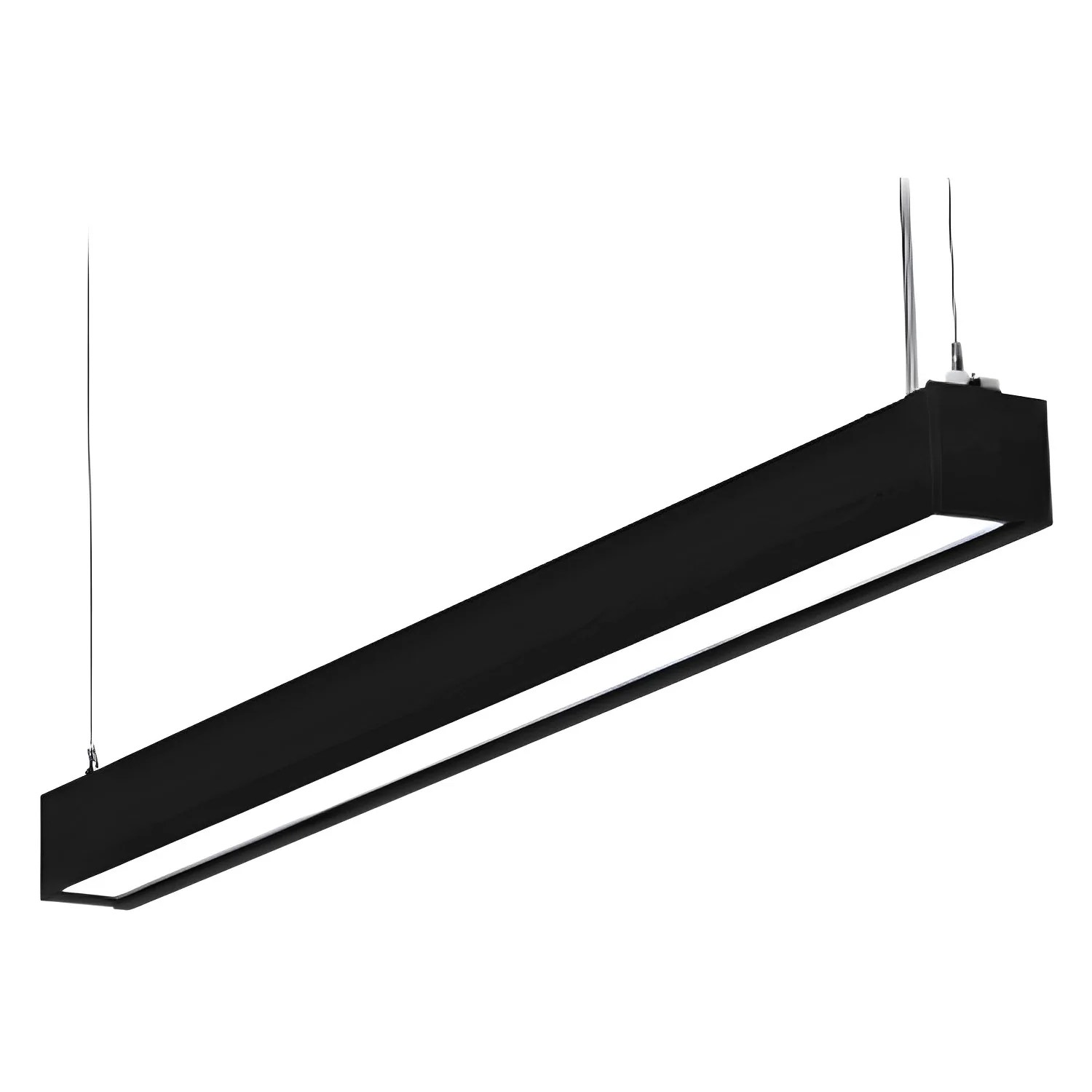 4ft LED Linear Pendant Up/Down Light, 50W/40W/30W, Black, Selectable W
