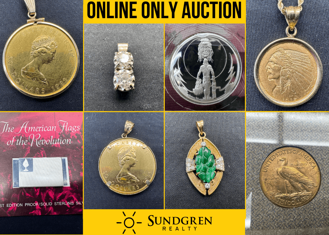 Gold, Silver, Jewelry Online Only Auction Sundgren Realty El Dorado, KS