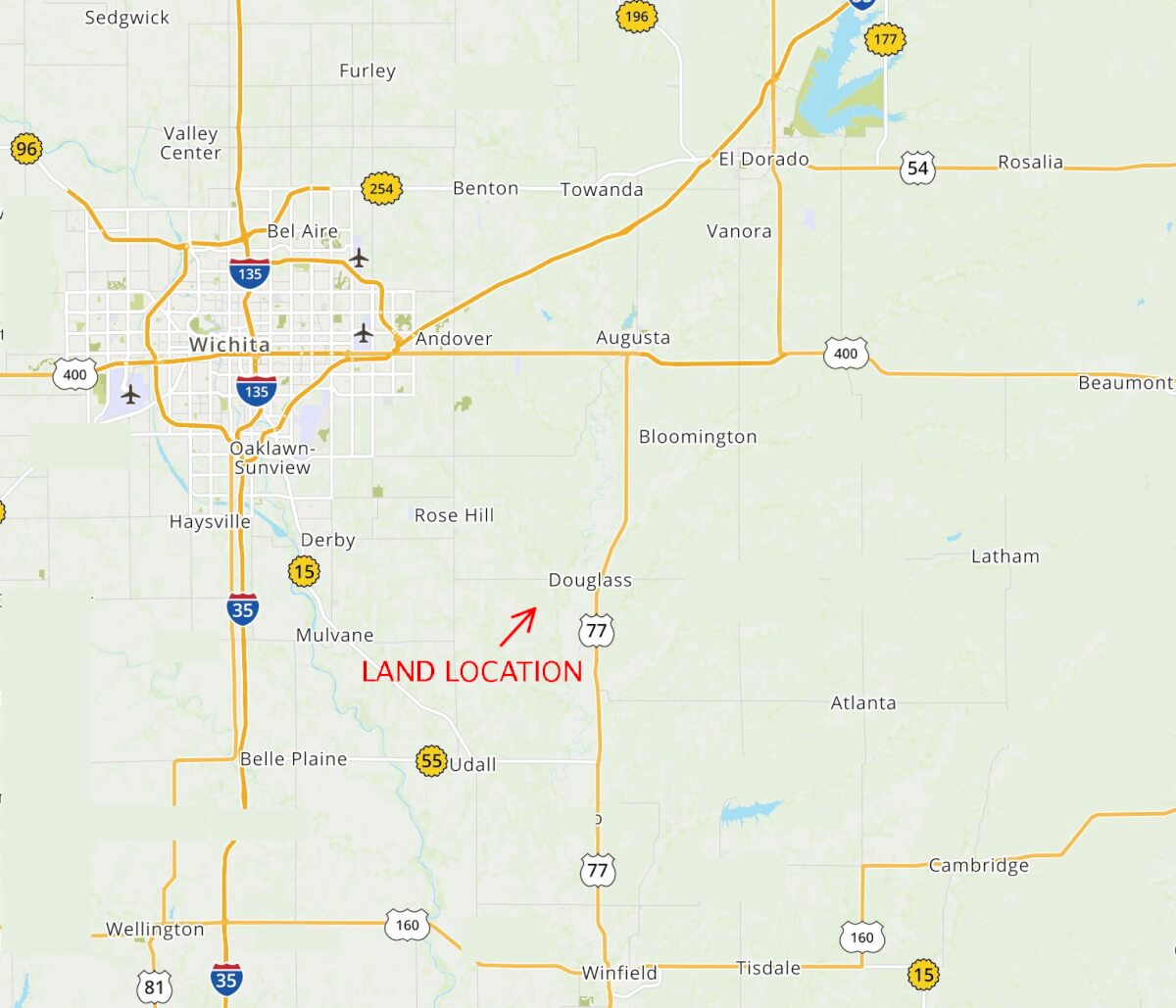 Land For Sale, Douglass Kansas Sundgren Realty Inc