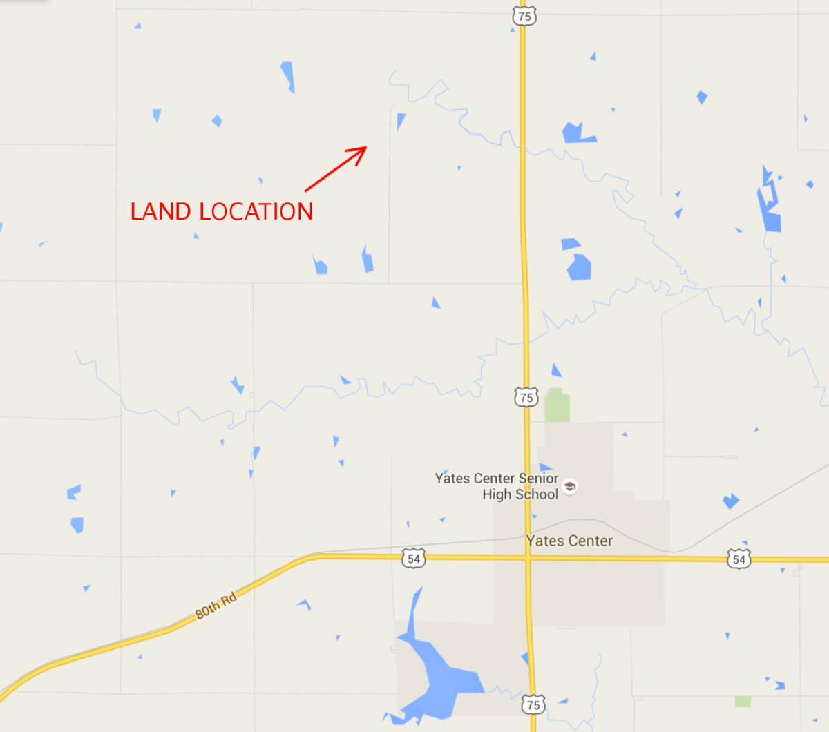 Yates Center Large Map Sundgren Realty Inc