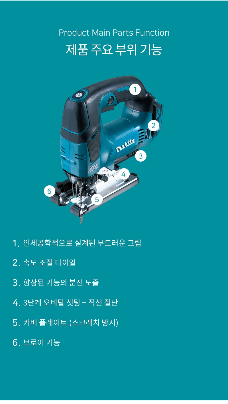 선일공구 마끼다 브러쉬리스 충전직소 베어툴 DJV182Z 18V 본체만