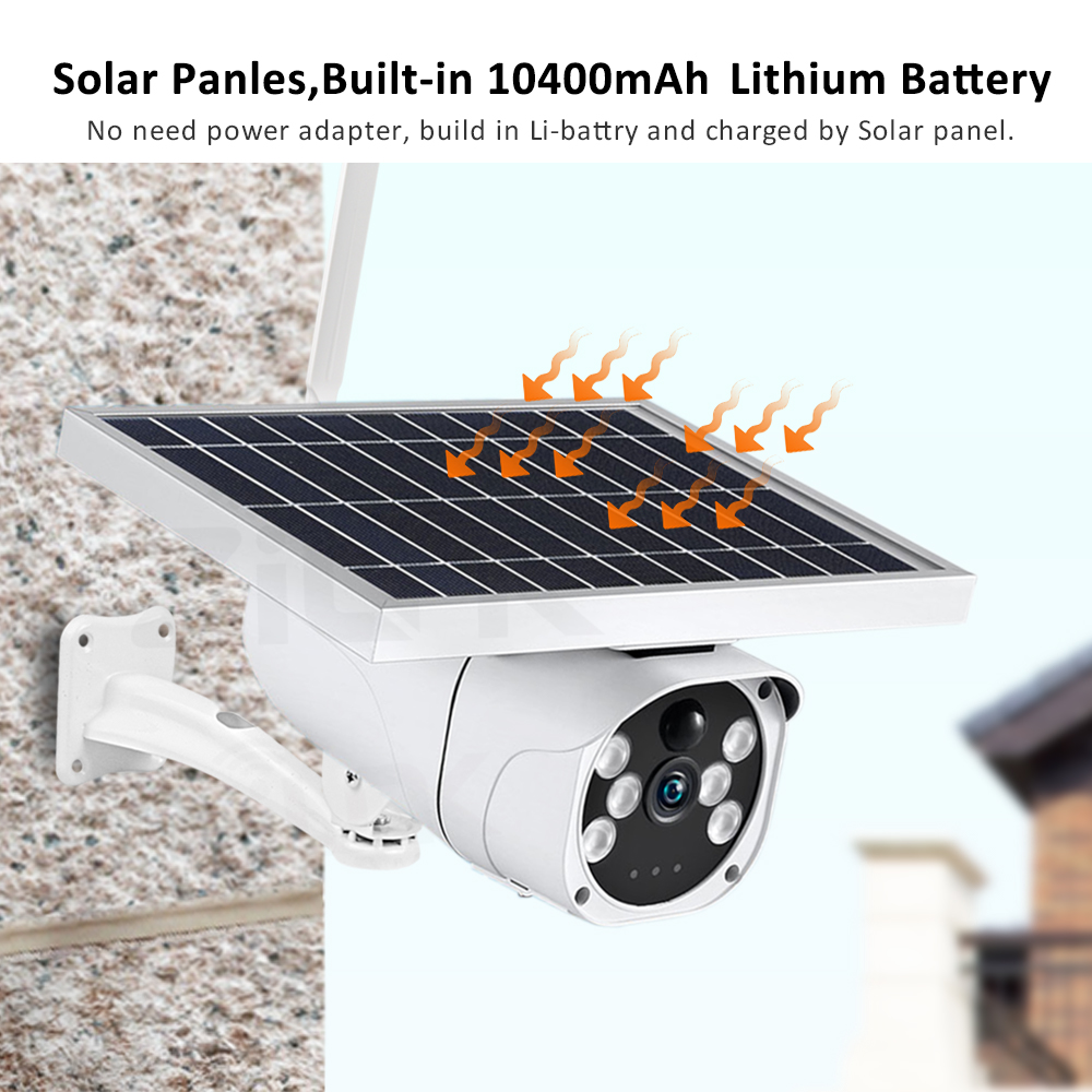 China 3G 4G SIM Card Solar Camera 1080P HD Outdoor Builtin Lithium