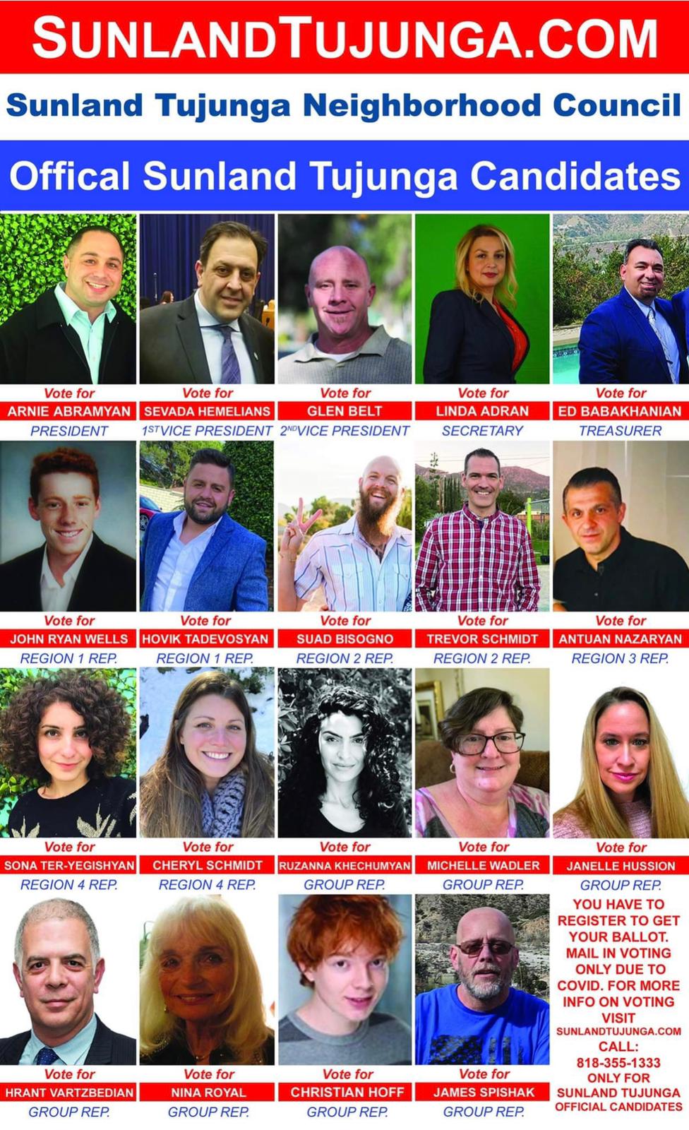 Vote for Arnie Request your Ballot Sunland Tujunga