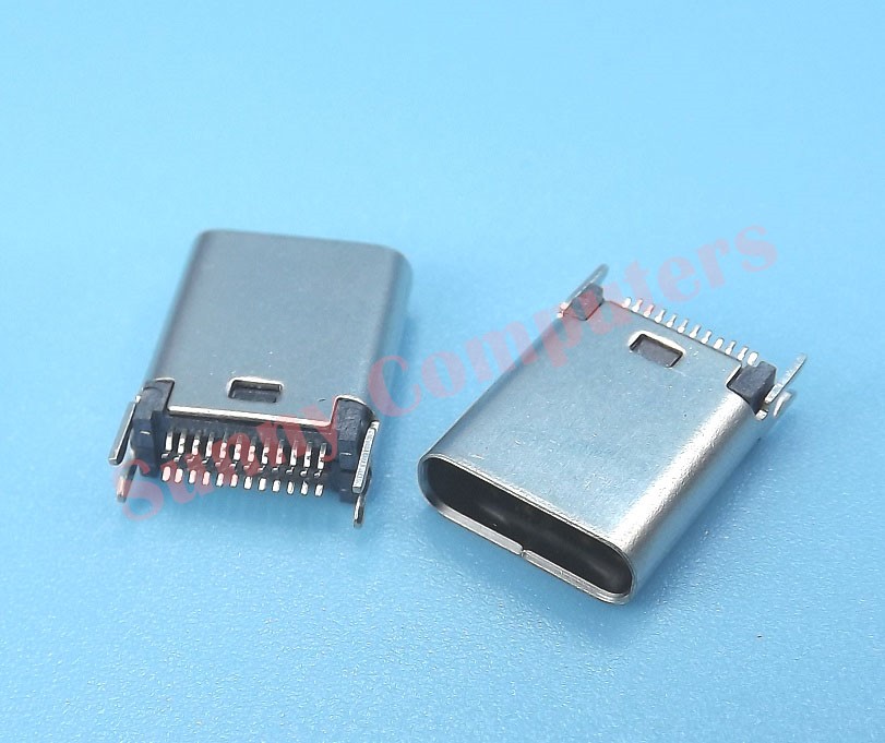 2x USB TypeC Socket Female Port Replacement Part For PC Mobile Phone