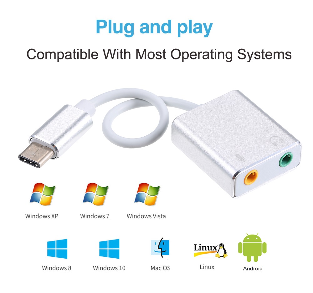 USB TypeC External Sound Card 7.1 Stereo Audio Mic Adapter For Macbook Pro Air eBay