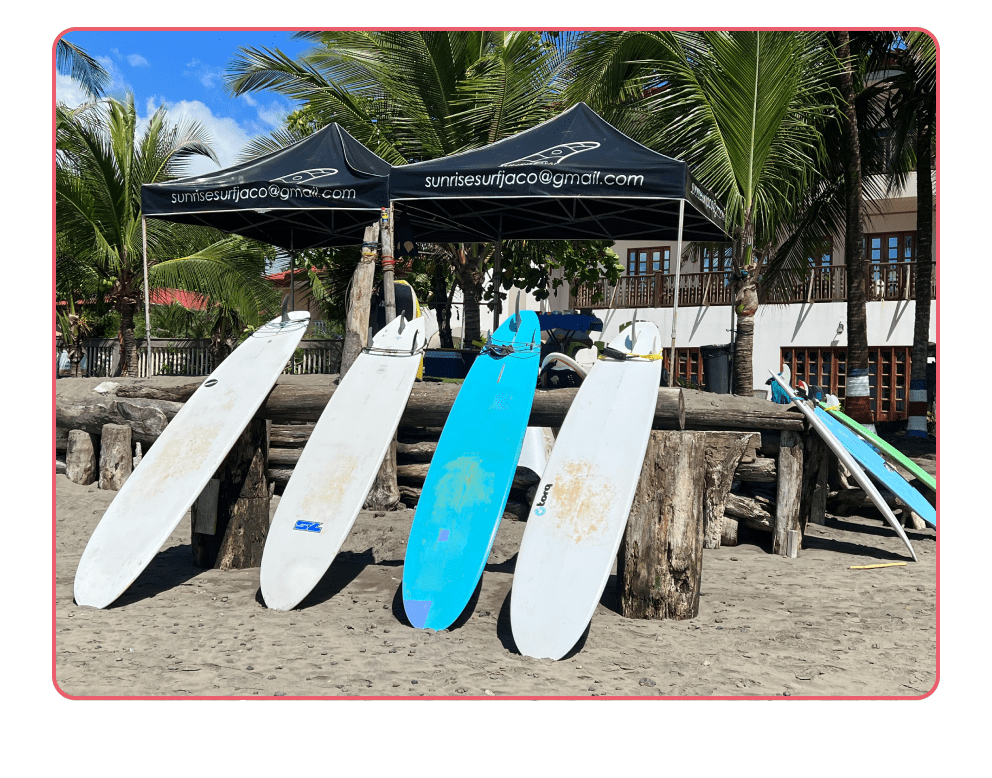 Surfboard Rentals Sunrise Surf School Jaco, Costa RIca