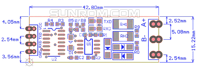 RS485TTL Module with Protection & Auto Transmit/Receive Switching