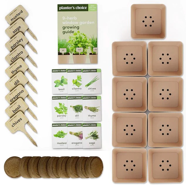 Planter's Choice 9Herb Window Garden Kit Sunset & Co.