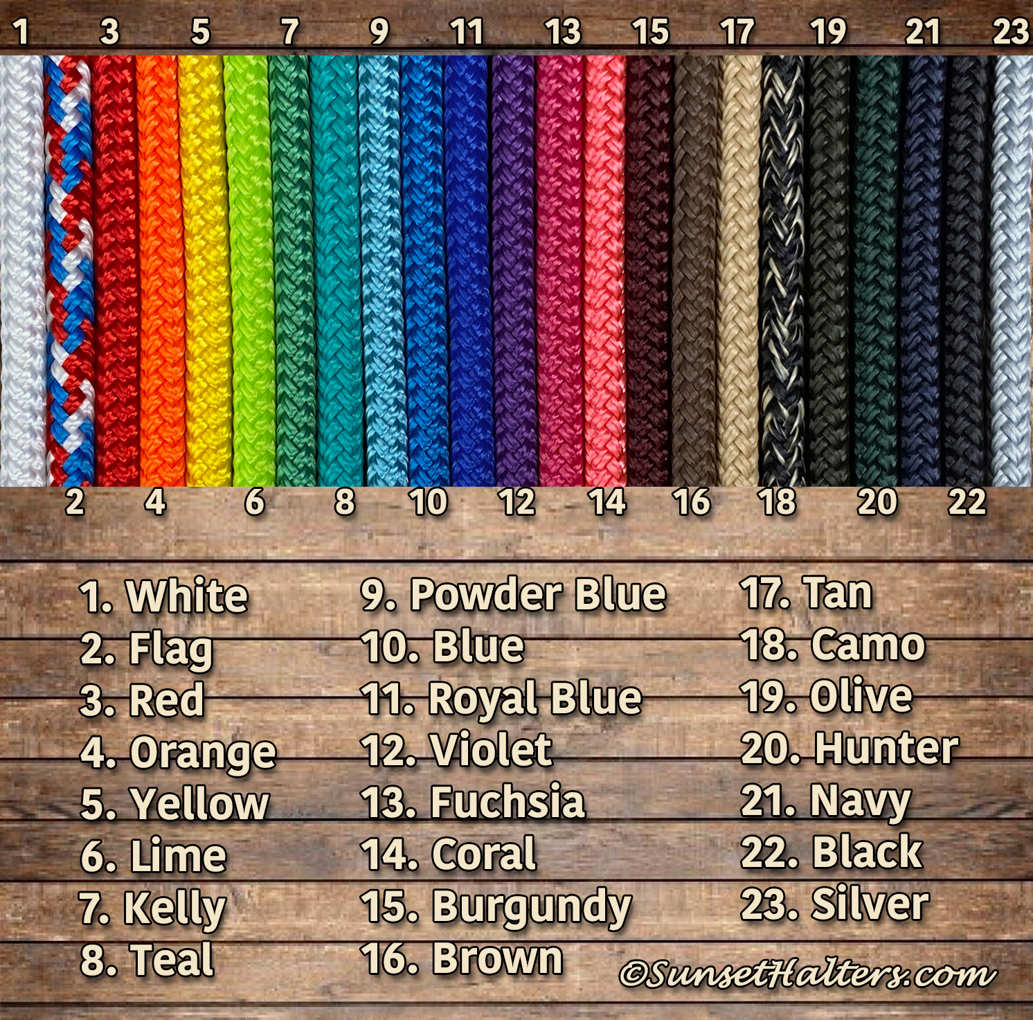 Yacht Braid Rope Halters by Sunset Halters