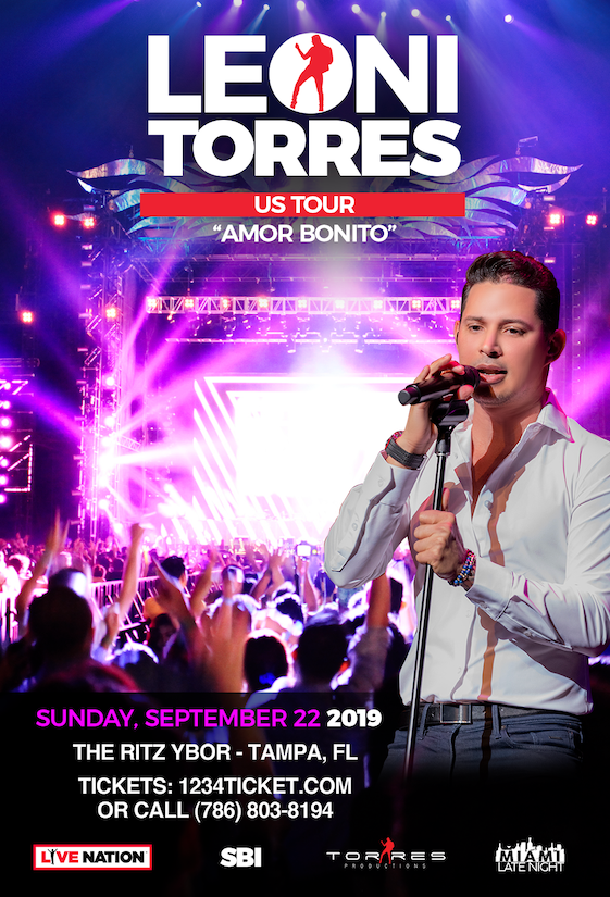 Leoni Torres Amor Bonito at The RITZ Ybor 9/22/2019 Sunset Events