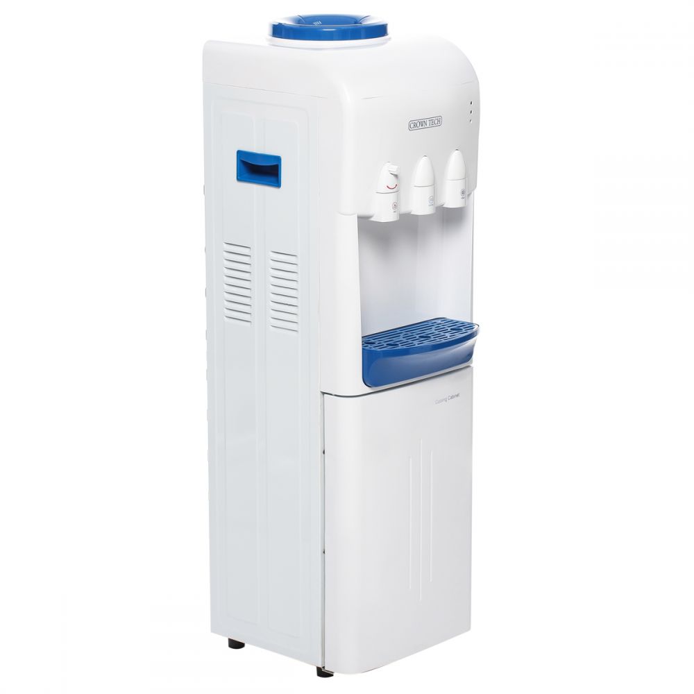 Crown Tech 3 Tap Water Dispenser with Freezer, White WDCTF Suntron