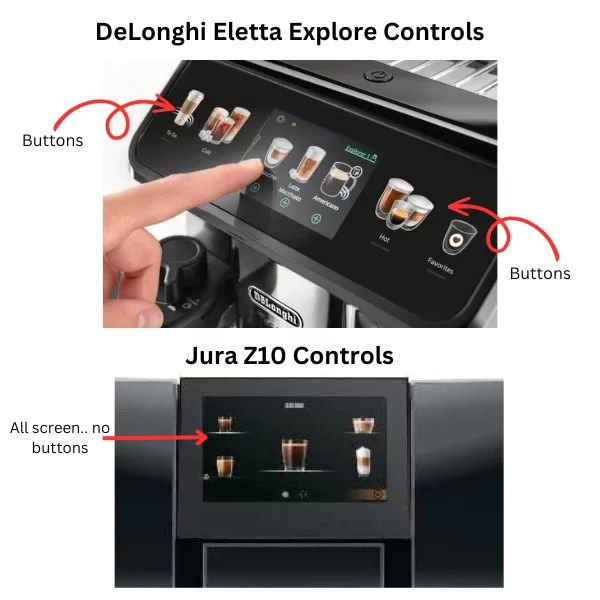 Jura Z10 vs DeLonghi Eletta Explore Top 7 Differences