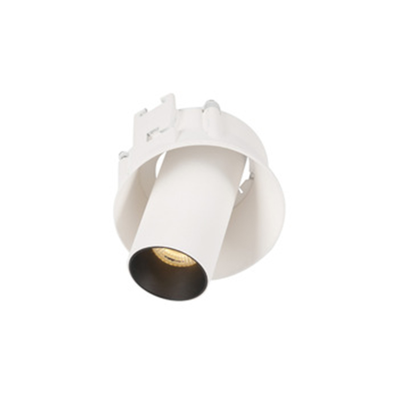 Trimless adjustable downlight, recessed lighting