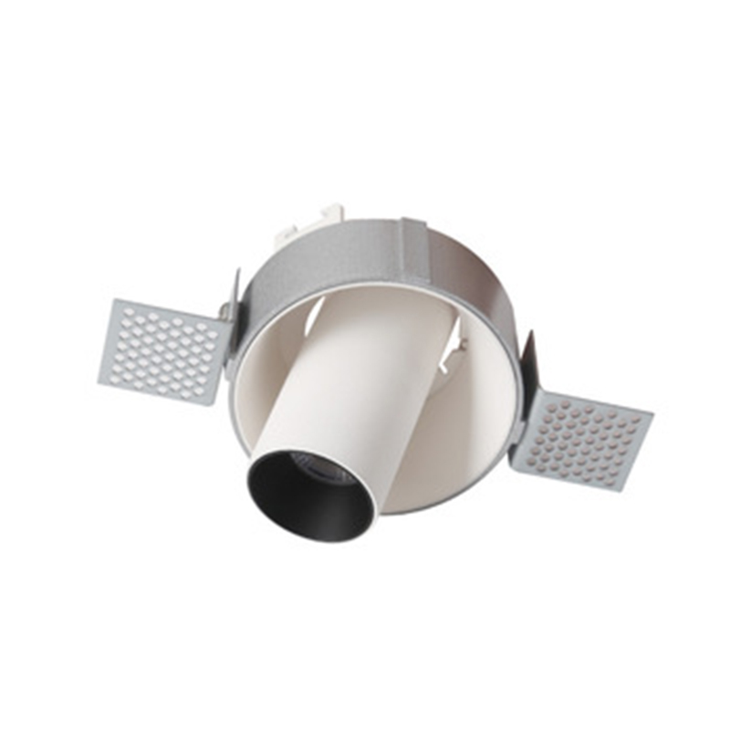 Trimless adjustable downlight, recessed lighting