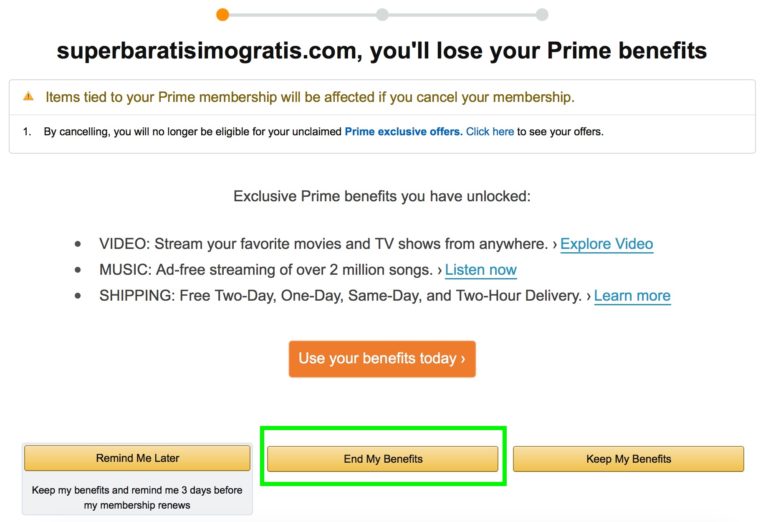 Cómo cancelar tu cuenta de Amazon Prime Súper Baratísimo Gratis