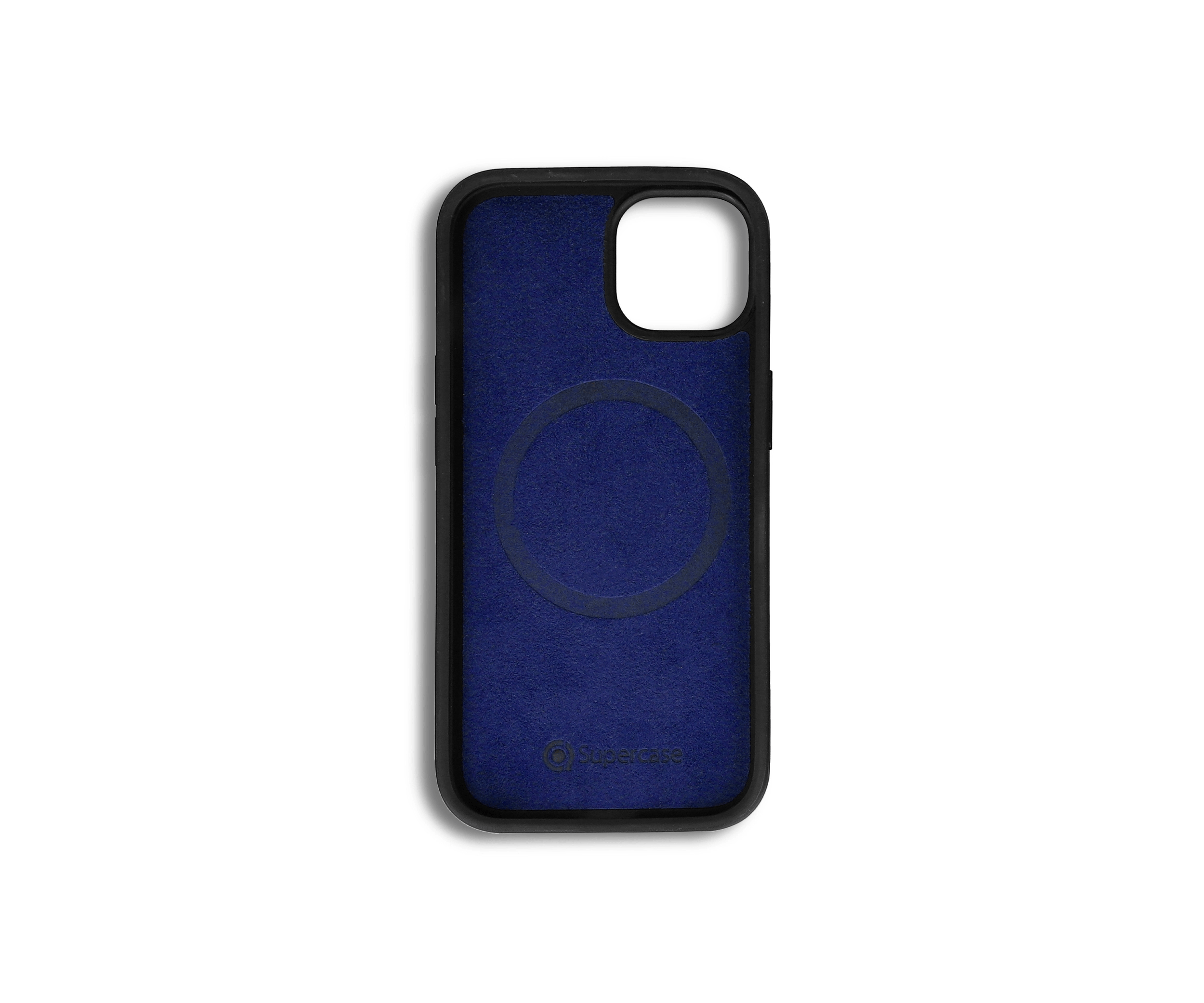 Custom Leather iPhone 14 Blue Case Bulk Wholesale Supercase